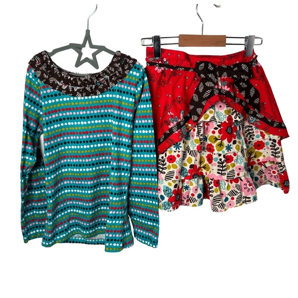 Jelly The Pug Teal and Red Kids Long Sleeve Set